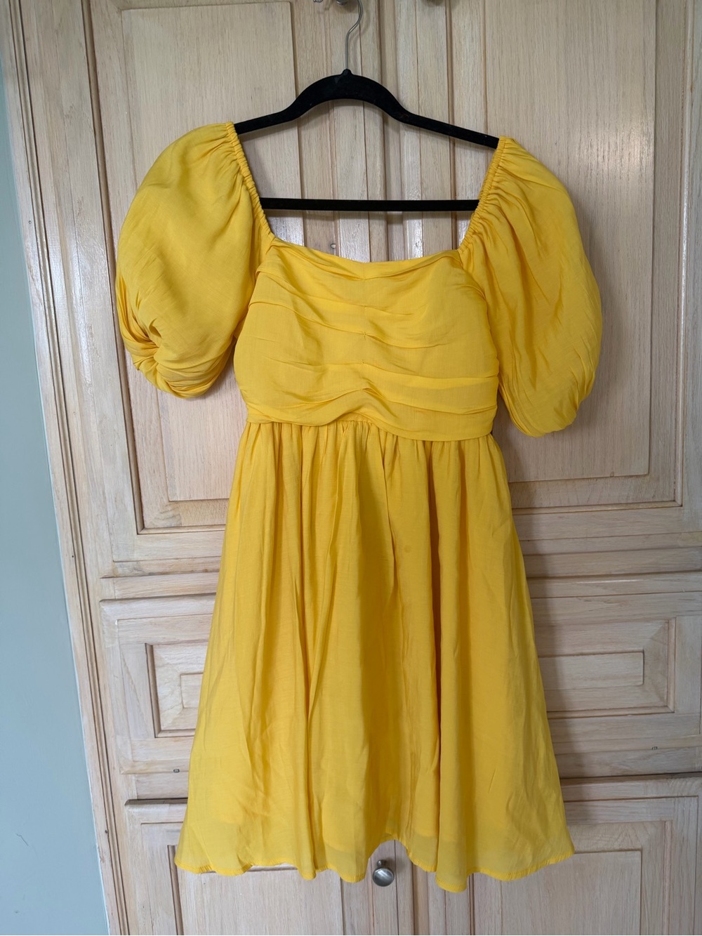 entro Ochre Yellow Mini Dress